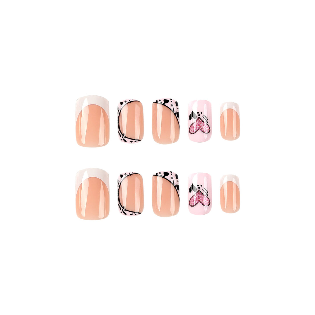 Artistic Nail Art with Heart and Animal Designs Kalsten