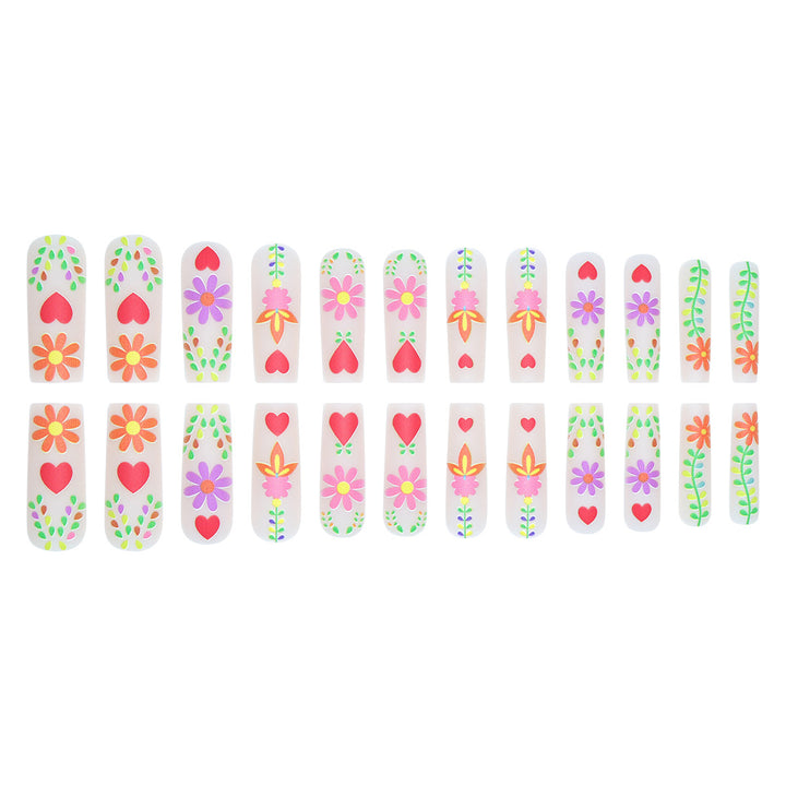Decorative Floral Press-On Nails Kalsten