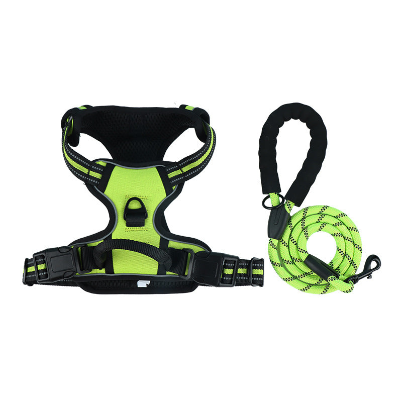 Comfortable Adjustable Dog Harness and Leash Set