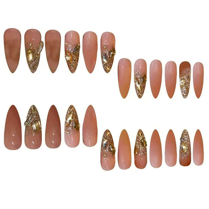 Luxury Glittering Nail Extensions Kalsten