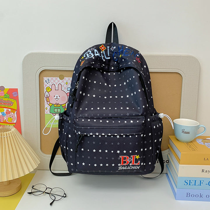 Playful Star-Embellished Casual Backpack Kalsten