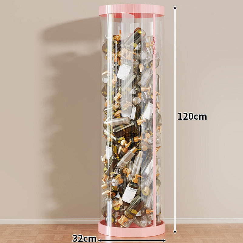Tall Clear Acrylic Vertical Display Cylinder for Mini Perfume & Sample Bottle Collection