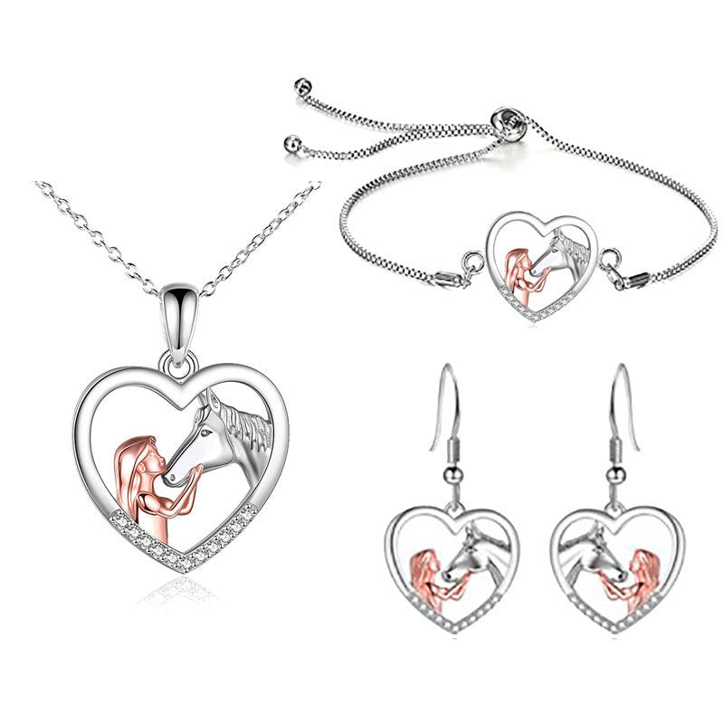 Heart-Shaped Horse Lover's Adjustable Bracelet Kalsten
