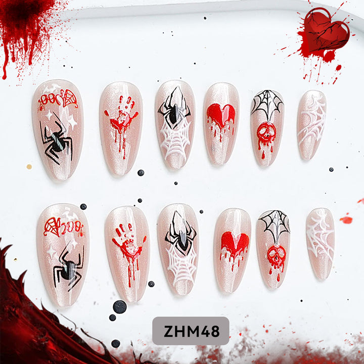 Halloween-Themed Artistic Press-On Nail Set Kalsten