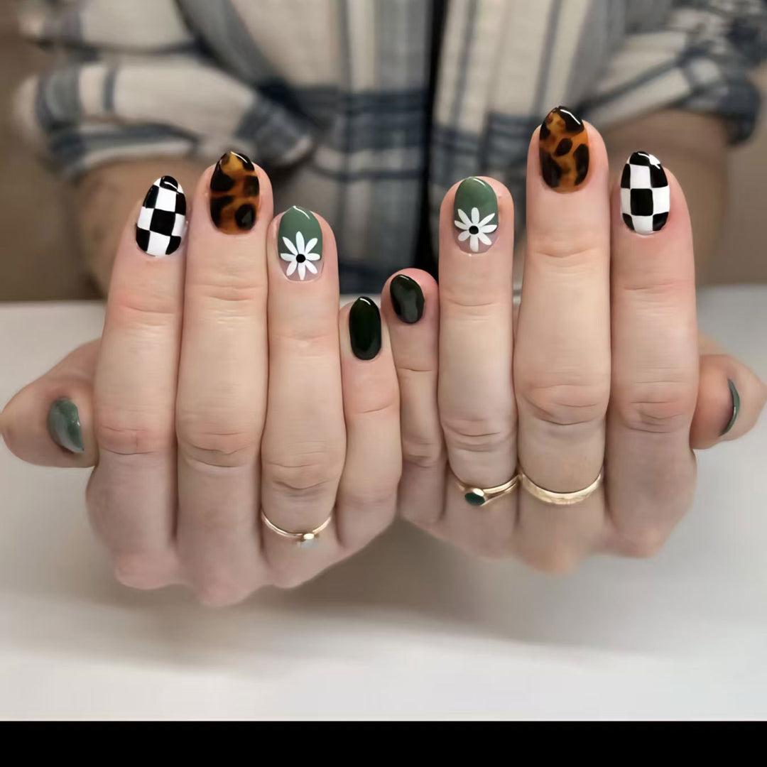 Artistic Abstract Nail Design