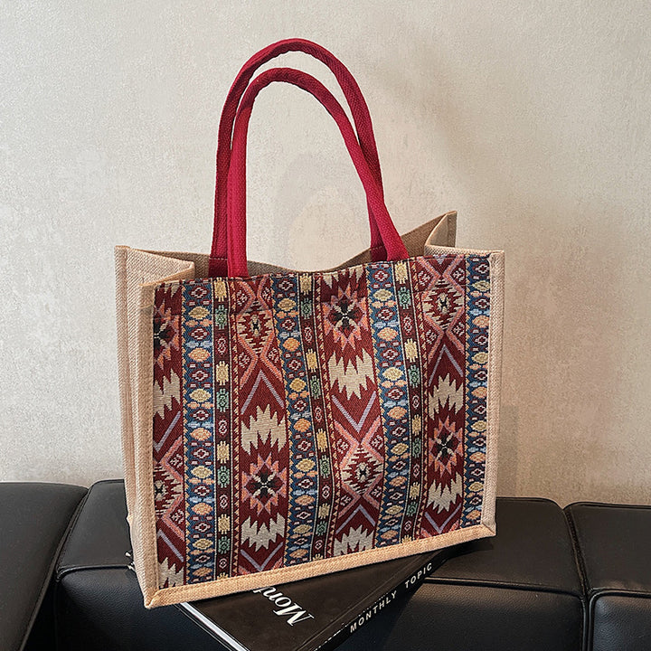 Ethnic-Inspired Decorative Tote Bag