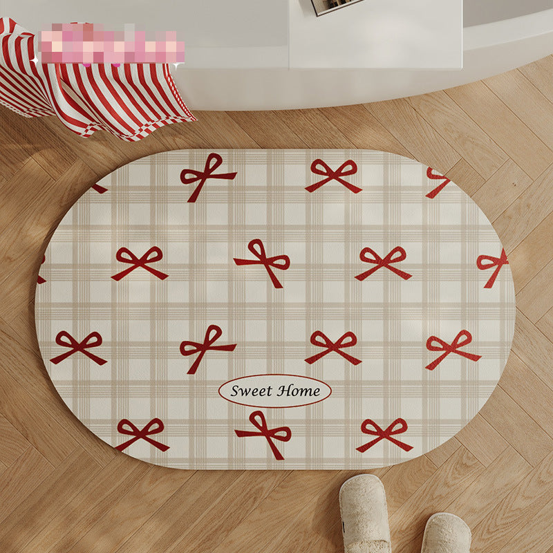 Cozy Plaid Decorative Floor Mat