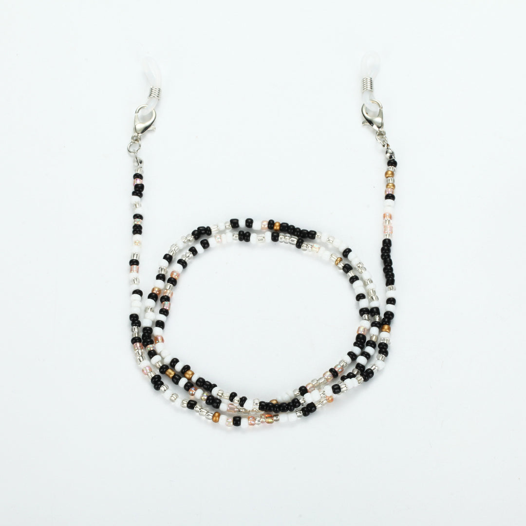 Colored bead necklace with carabiner clasp Kalsten