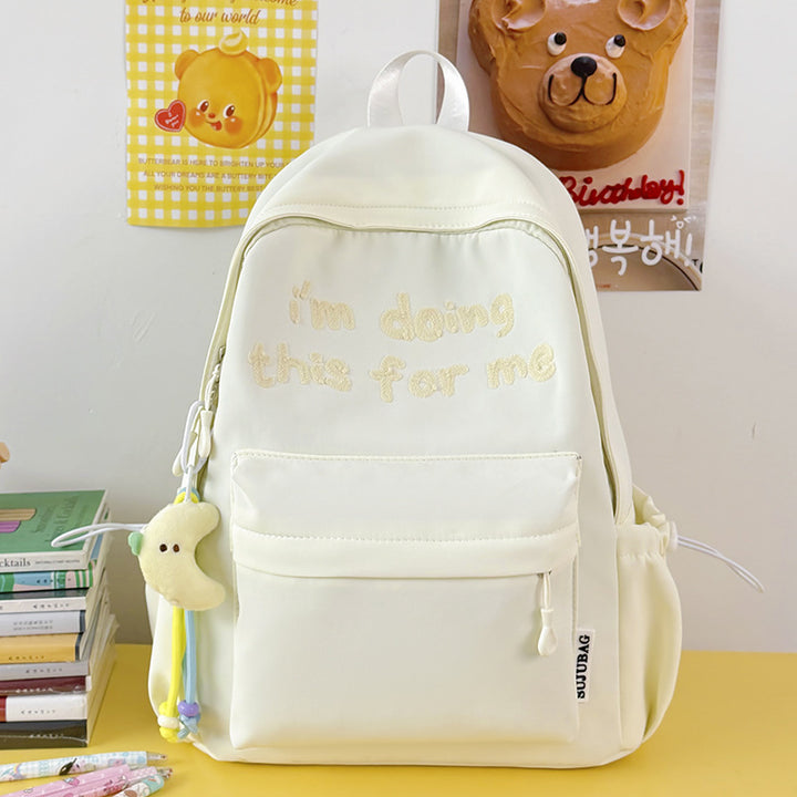 Embroidered Motivational Casual Backpack Kalsten