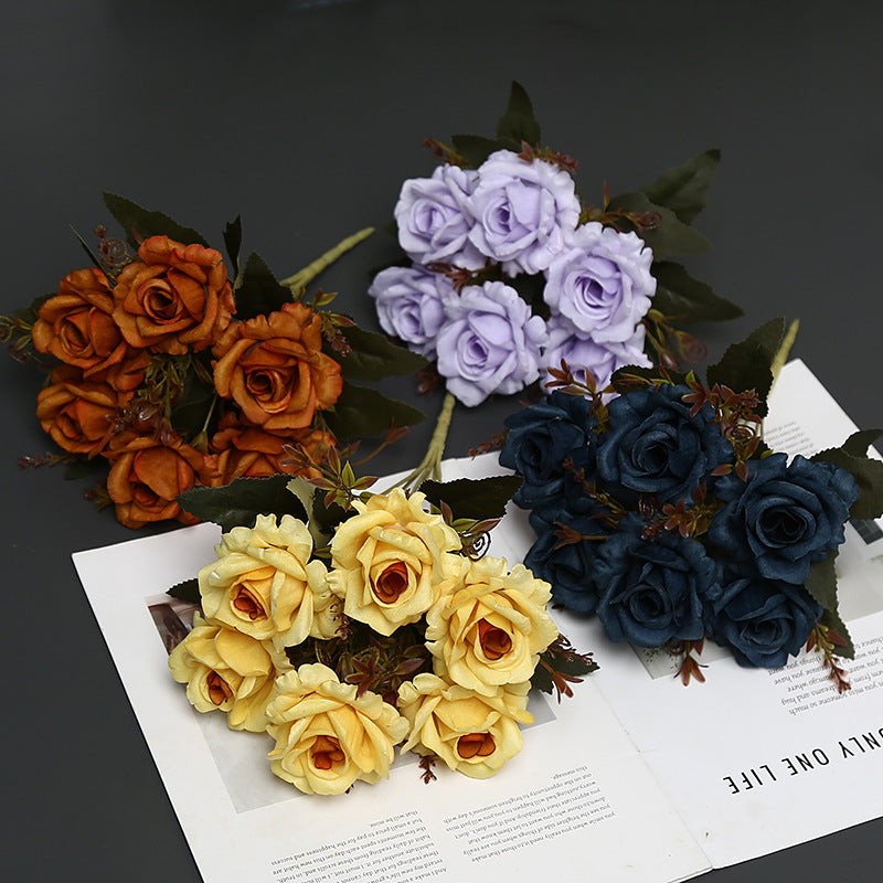 Decorative Faux Rose Bouquet for Indoor Display