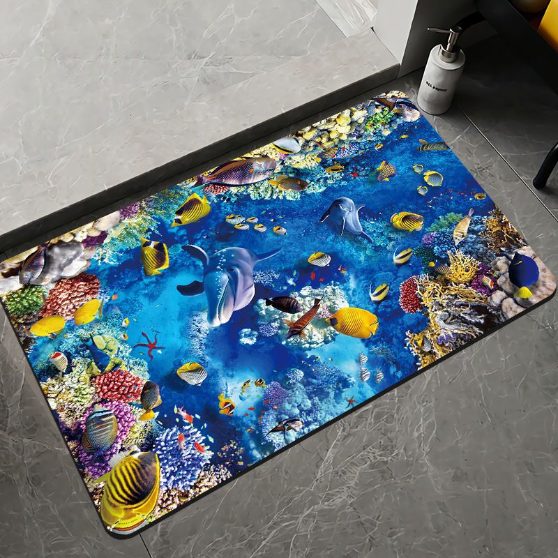 Elegant Floral Design Bath Mat Kalsten