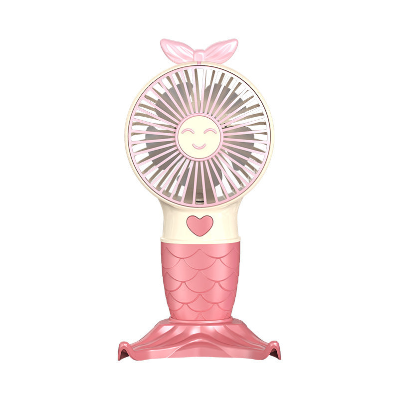Portable Mermaid-Themed Handheld Fan Kalsten
