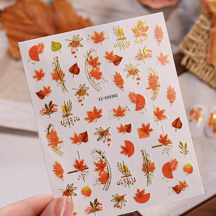 Autumn Leaf Nail Art Stickers