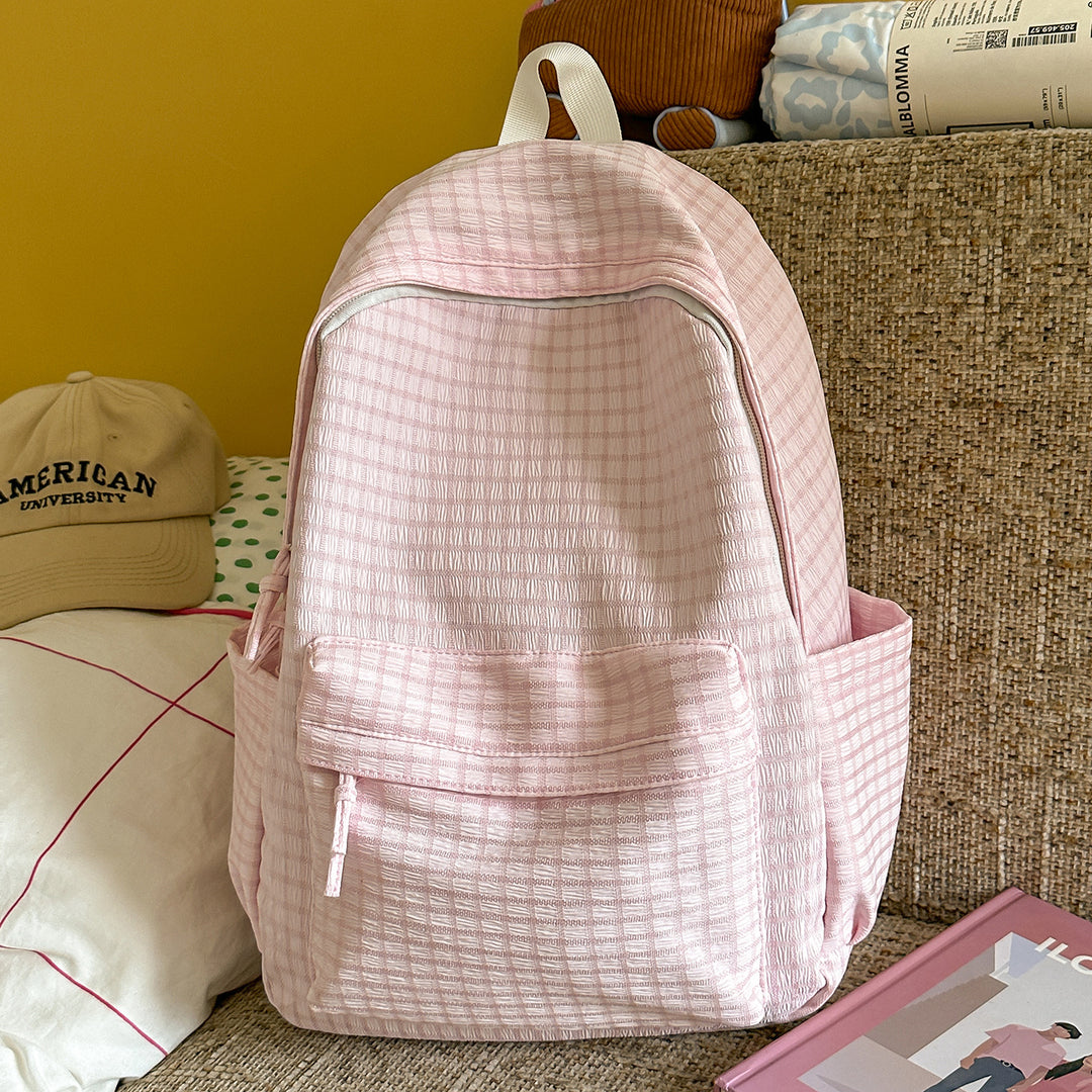 Textured Patterned Casual Backpack Kalsten