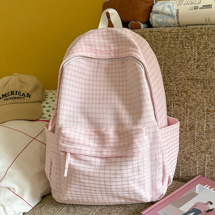 Textured Patterned Casual Backpack Kalsten