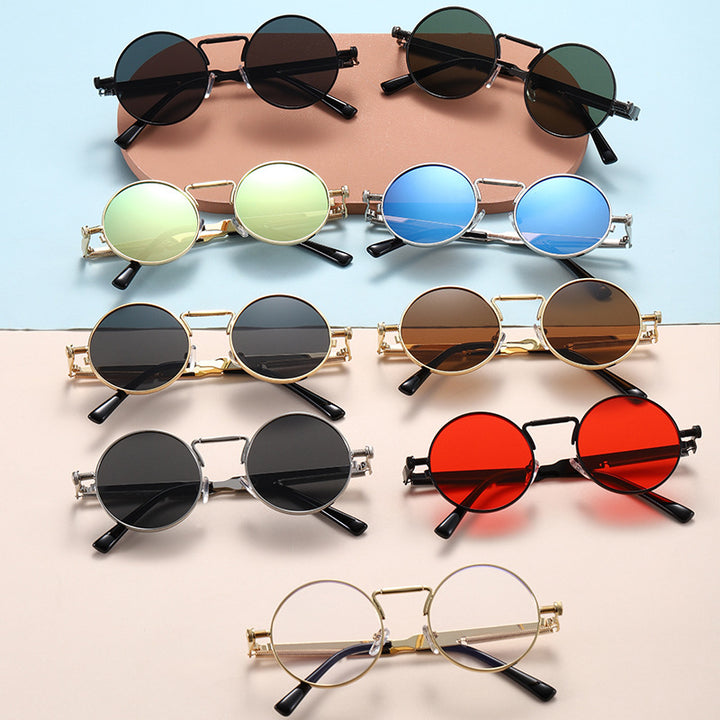 Women's fashionable round sunglasses with precise metal frame Kalsten