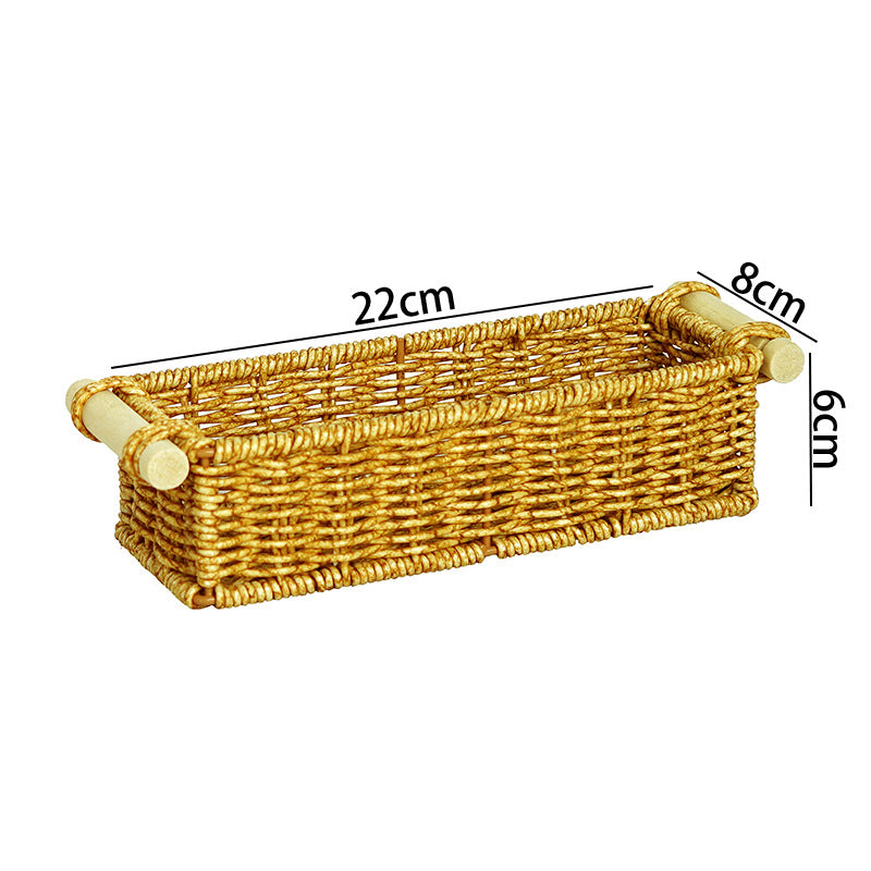 Versatile Woven Rectangular Storage Basket Kalsten