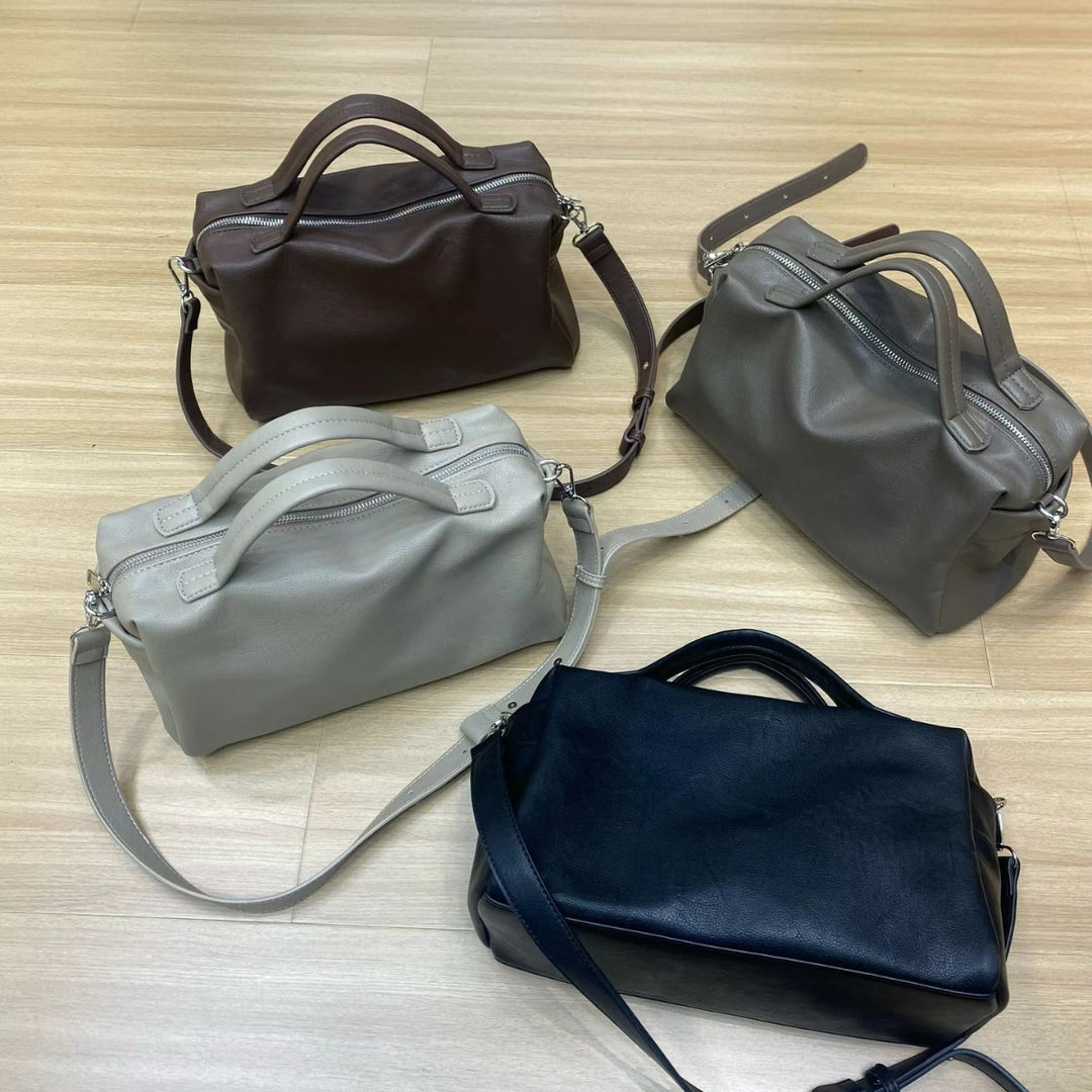 Premium Leather Handheld Satchel