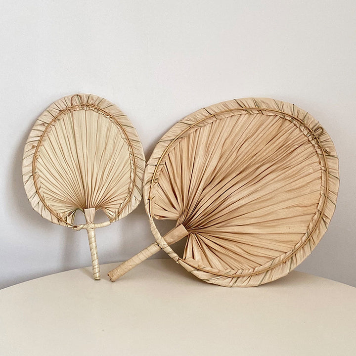 Women Handmade Palm Leaf Fan Kalsten