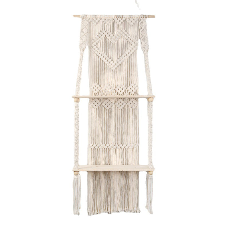 Macrame shelf with heart design Kalsten