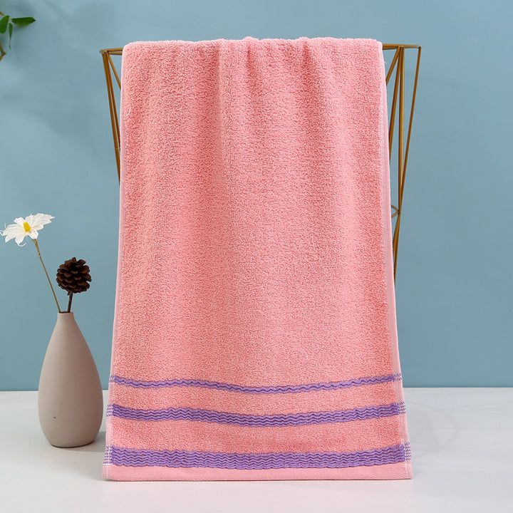 Terry Bath Towel with High-Quality Check Border Kalsten