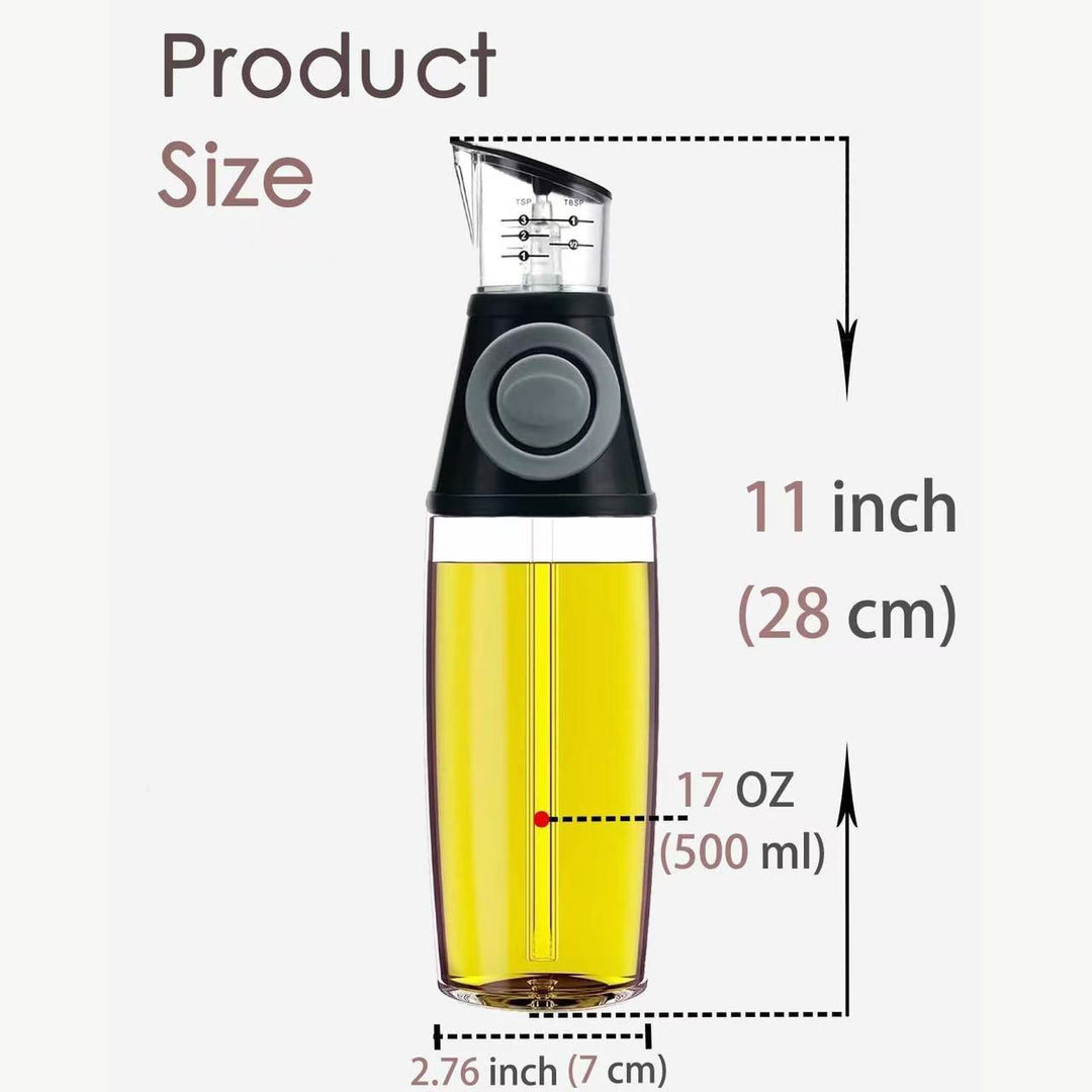 Compact Measuring Oil Dispenser With Built-In Pump And Drip-Free Spout