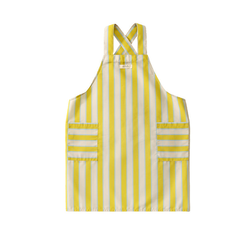 Bib apron with crossed straps and large front pockets Kalsten