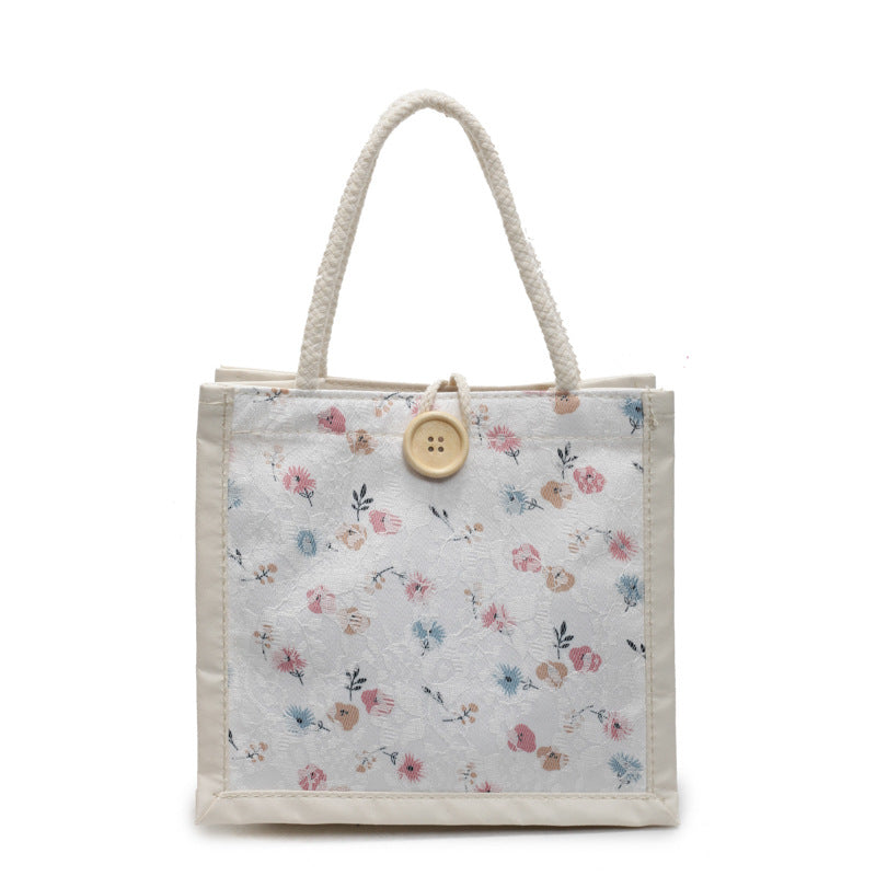 Floral Motif Handcrafted Tote Bag
