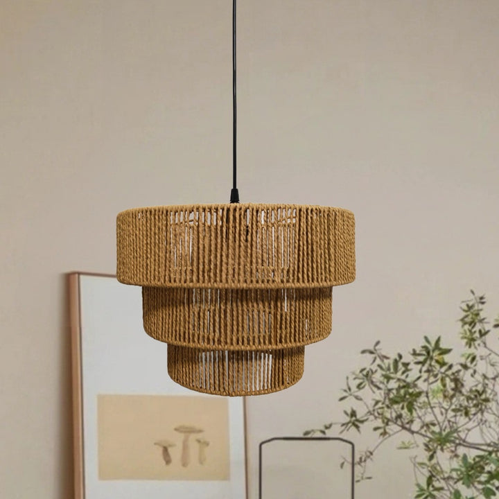 Handwoven Rattan Pendant Light