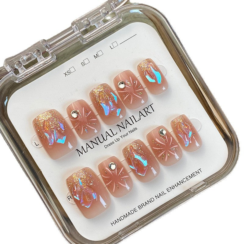 Glamorous Rhinestone-Accent Press-On Nail Art Kit Kalsten