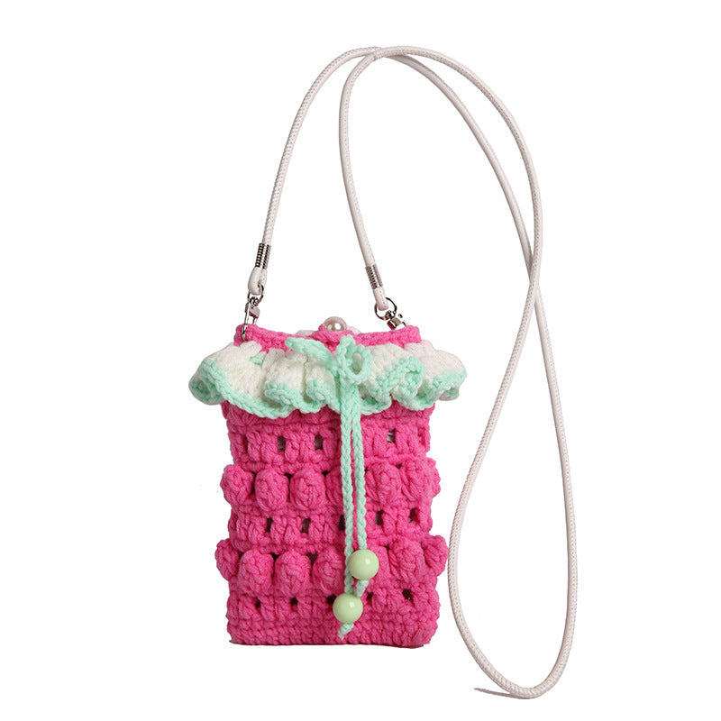 Decorative Crocheted Mini Shoulder Bag