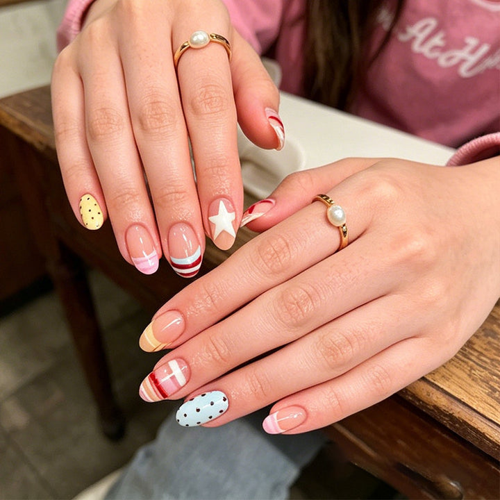 Artificial nail set with cheerful patterns Kalsten
