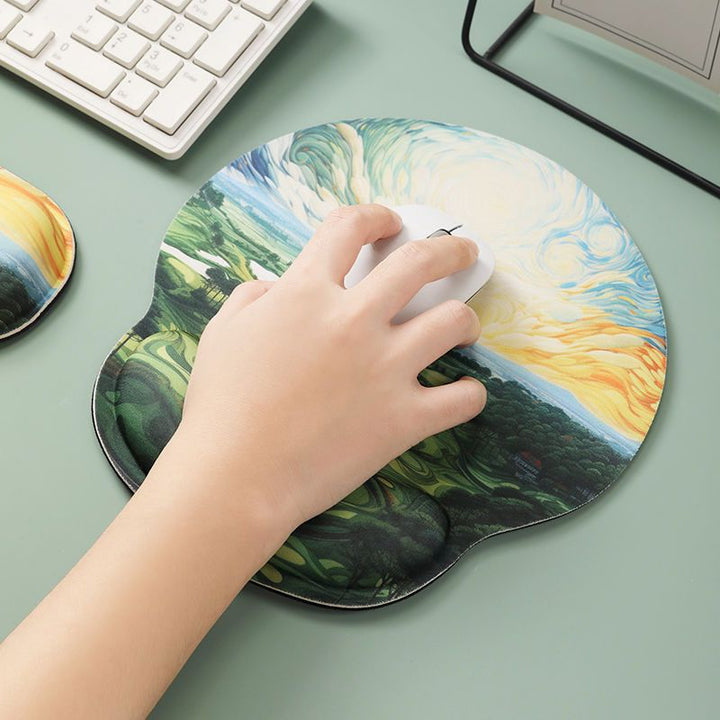 Ergonomic Illustration Mouse Pad