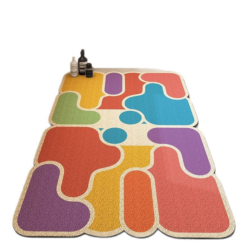 Modern Geometric Bath Mat Kalsten