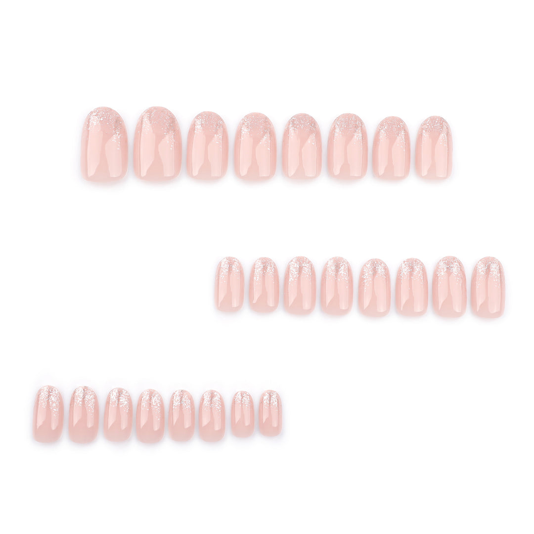 Glittering nail extensions with elegant gradient Kalsten