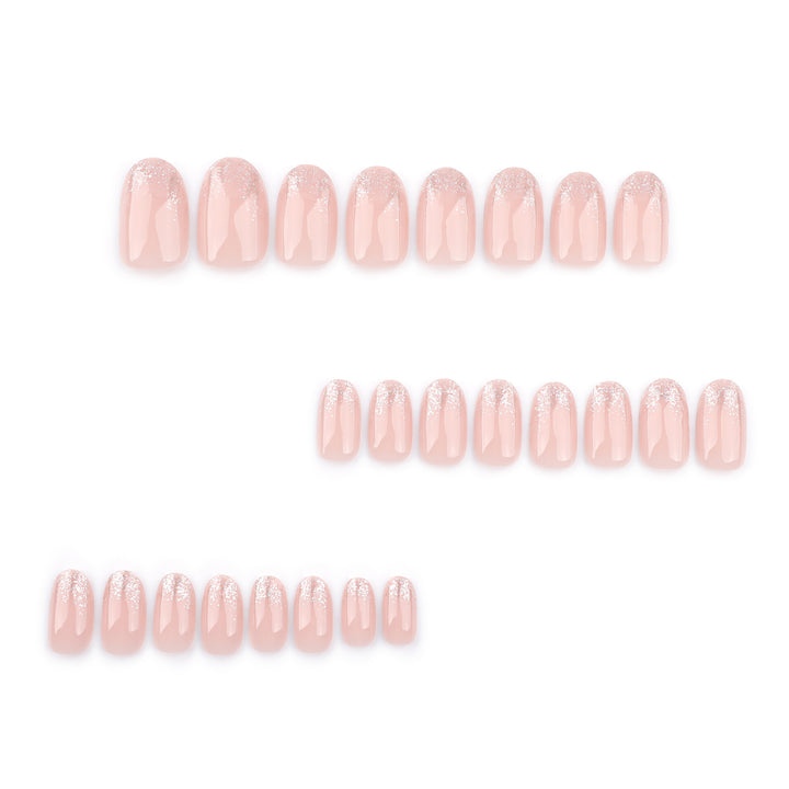 Glittering nail extensions with elegant gradient Kalsten