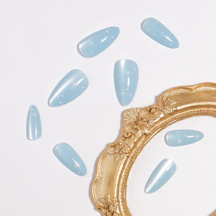 Premium Glossy Starry Press-On Nails Kalsten