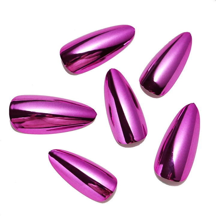 High-Shine Almond-Shaped Press-On Nail Set Kalsten