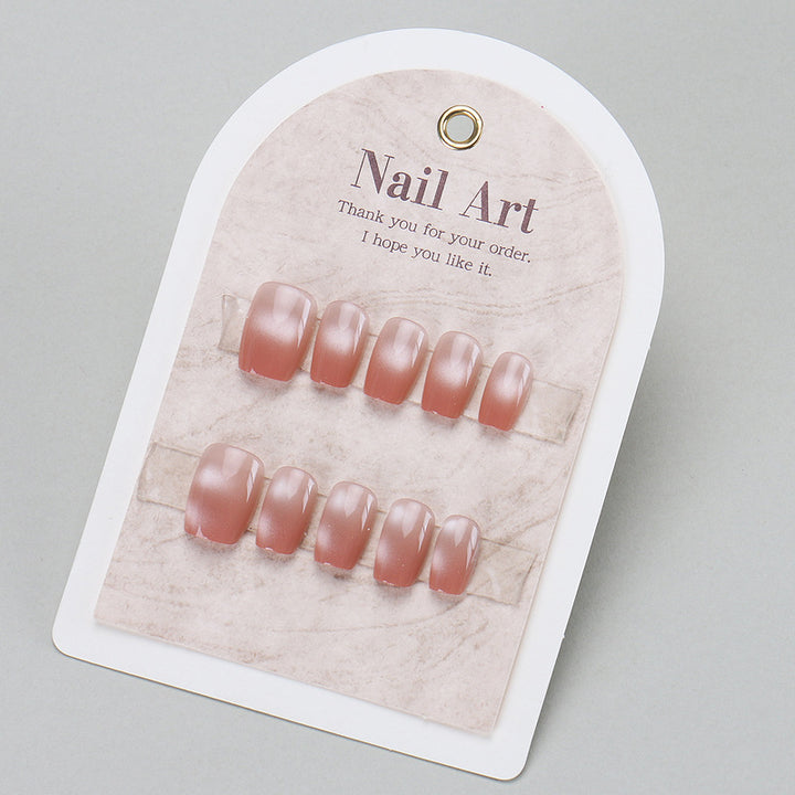 Stylish Press-On Nail Set with Elegant Glitter Accents Kalsten