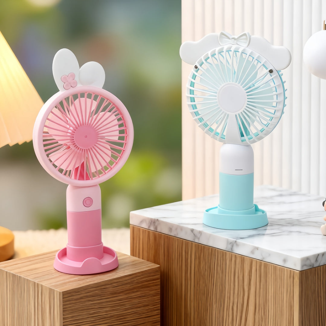 Women portable hand fan with cute rabbit design Kalsten