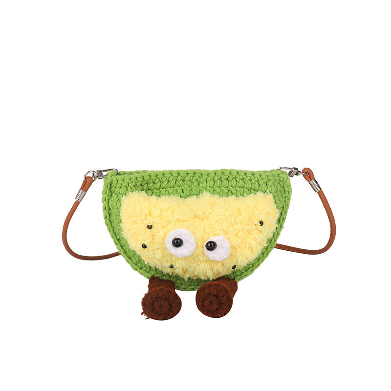 Cute Avocado Character Crossbody Bag