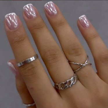 Elegant French Tip Nail Art Set Kalsten