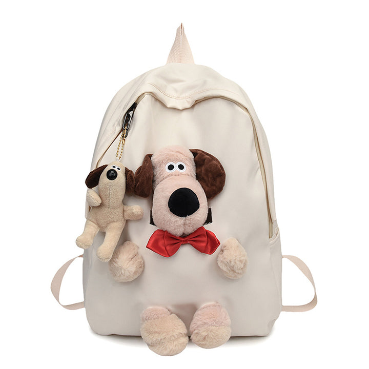 Plush Cartoon Dog-Themed Backpack