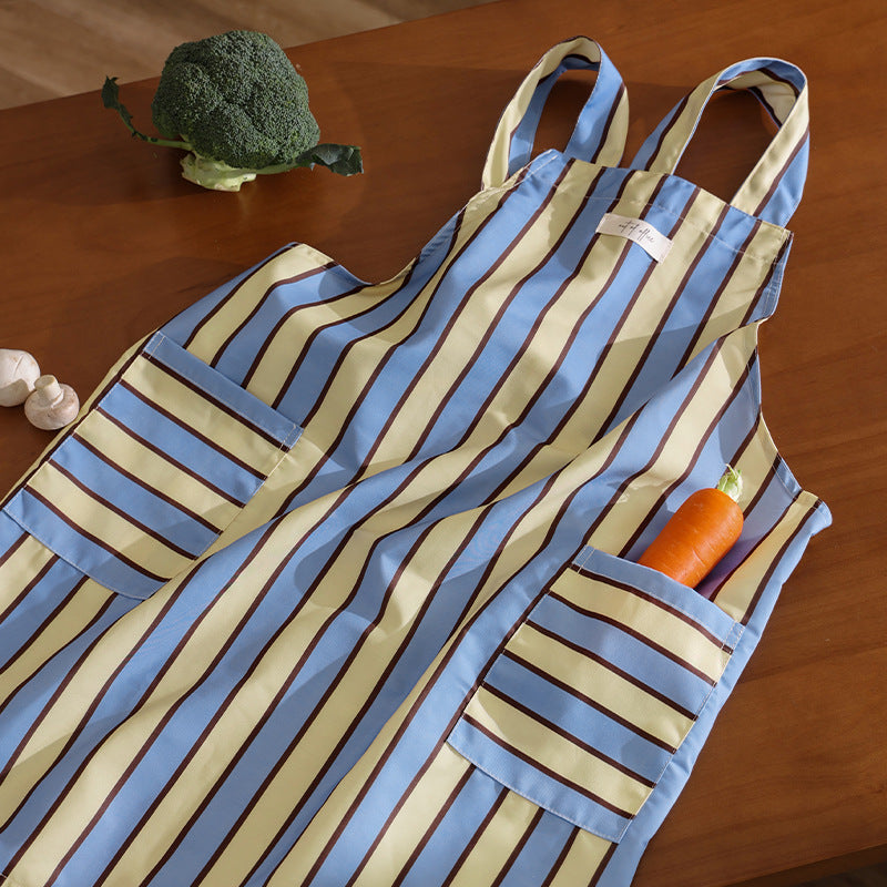 Bib apron with crossed straps and large front pockets Kalsten
