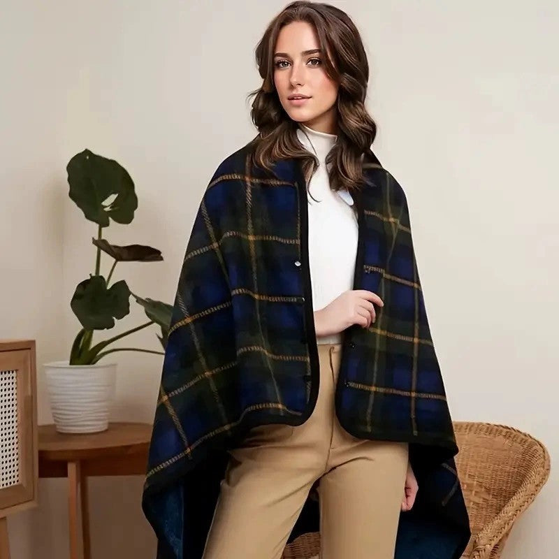 Women's stylish throw blanket with button closure Kalsten