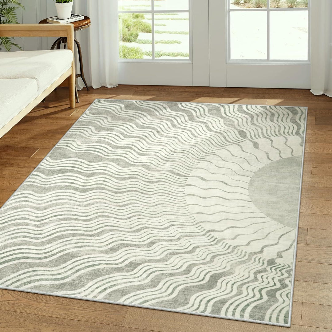 Artistic Wave Pattern Area Rug Kalsten