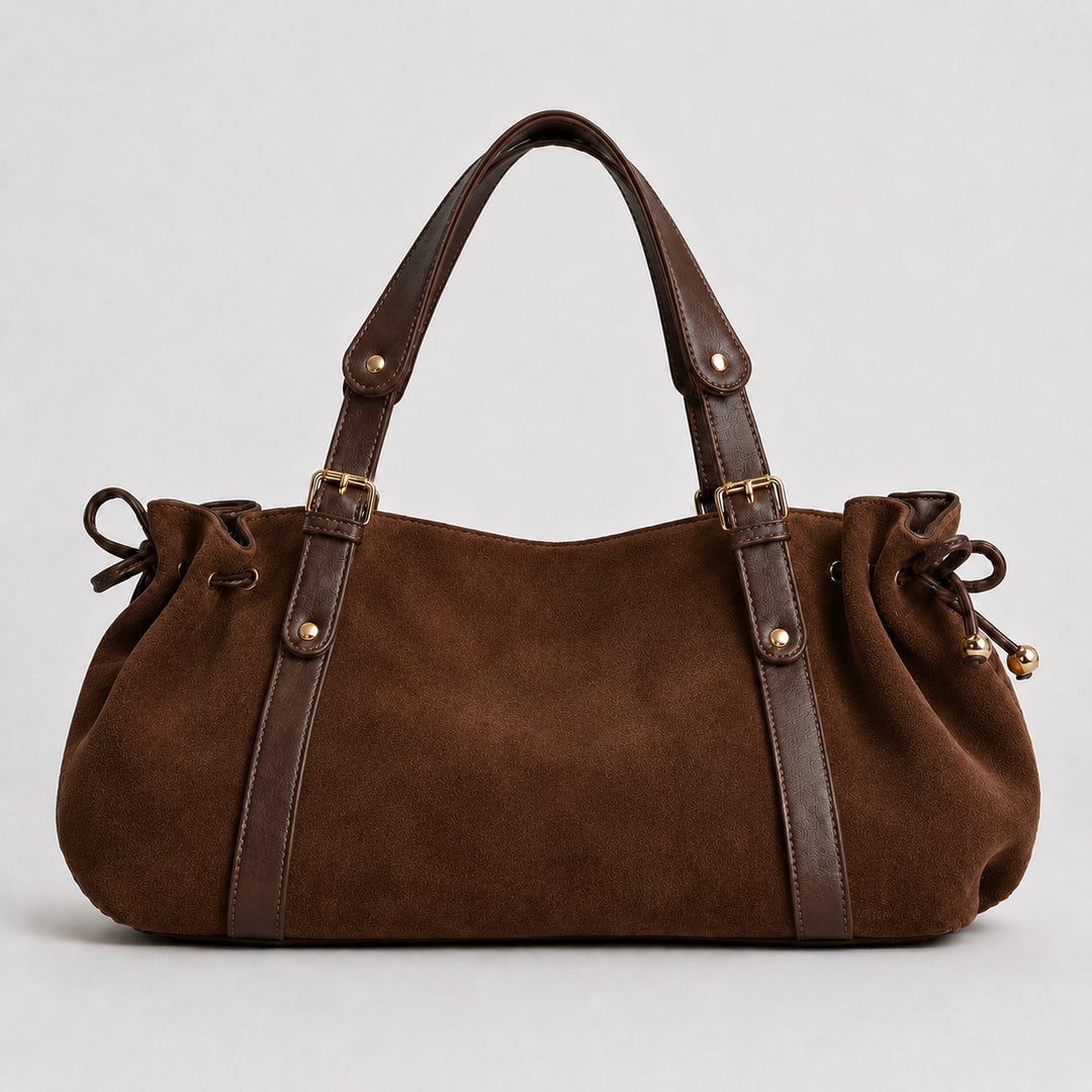 Structured Suede Handbag