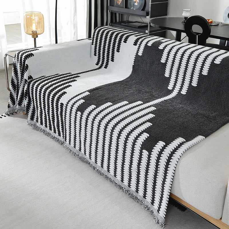 Decorative Fringe Throw Blanket