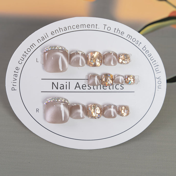 Decorative Nail Art Set with Rhinestone Accents