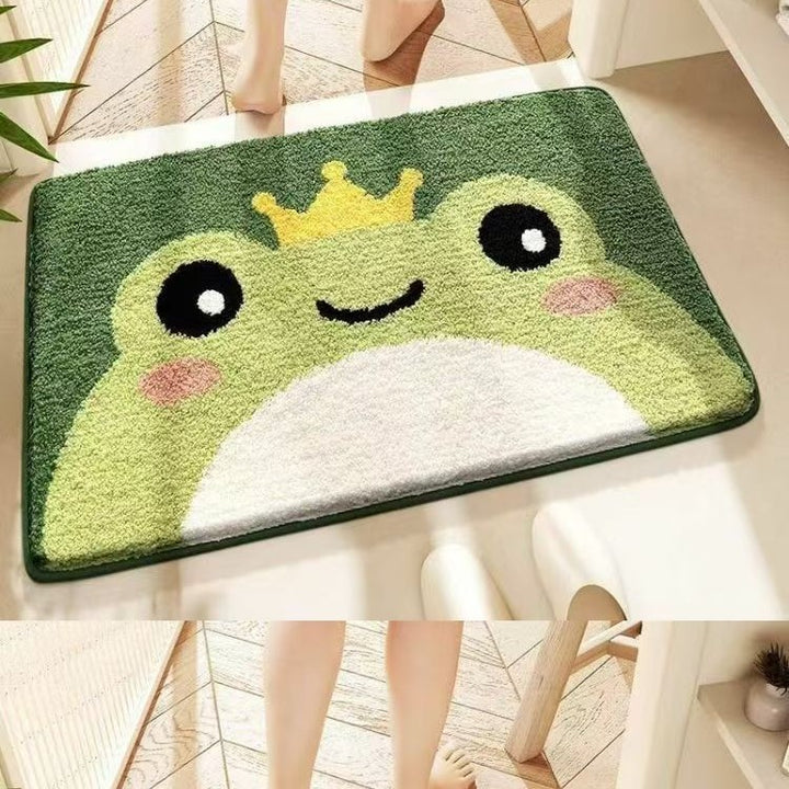 Cute Cartoon Cat-Themed Bath Mat